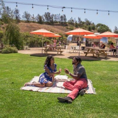 A couple enjoying one of the many things to do in slo wine country