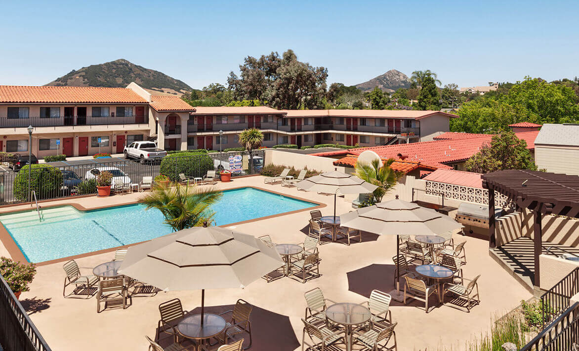 Pool area at Sands Inn & Suites