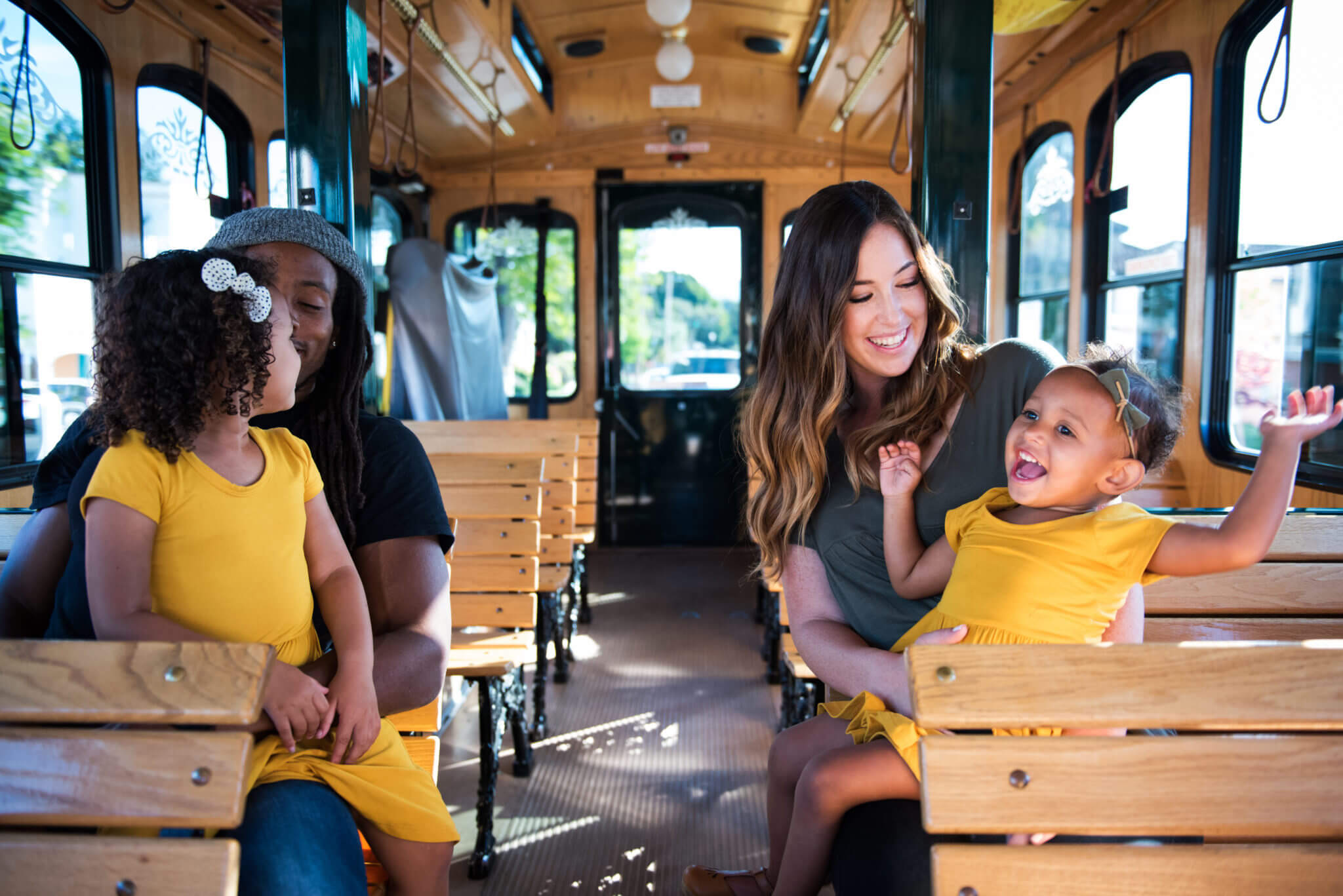 Inside the SLO Downtown Trolley