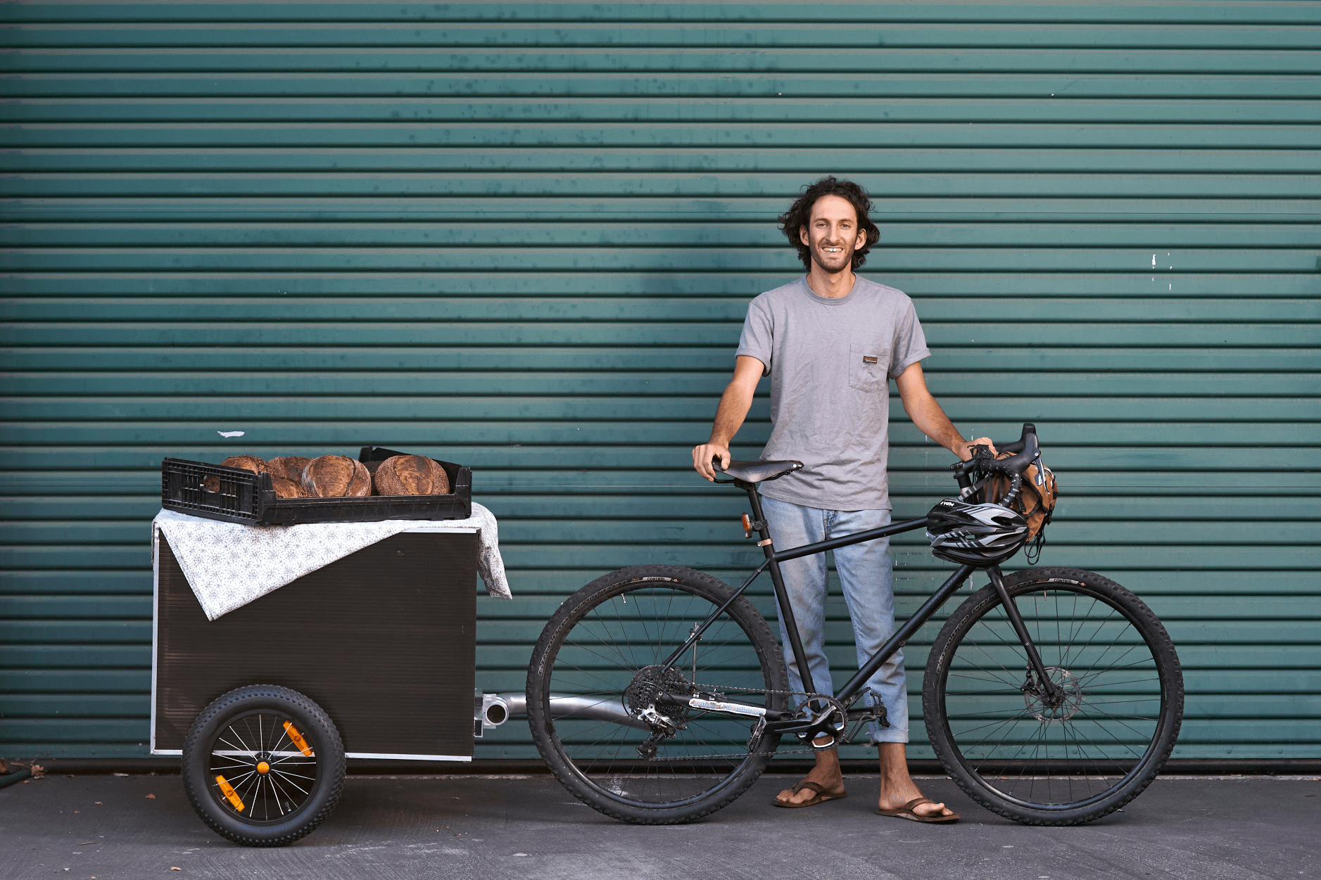 Sam with Bread Bike